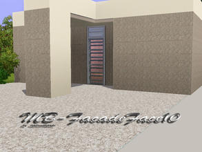 Sims 3 — MB-FacadeFace10 by matomibotaki — Strucctural facade pattern in dark brown and light yellow, 2 channel, to find