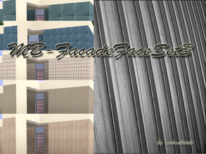 Sims 3 — MB-FacadeFaceSet3 by matomibotaki — 5 new facade pattern with 2 recolorable areas by matomibotaki.
