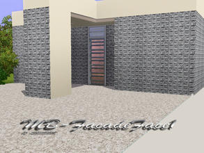 Sims 3 — MB-FacadeFace1 by matomibotaki — Strucctural facade pattern in black and light grey, 2 channel, to find under