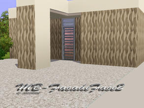 Sims 3 — MB-FacadeFace2 by matomibotaki — Strucctural facade pattern in dark brown and beige, 2 channel, to find under