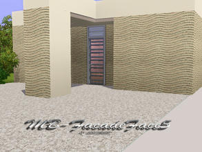 Sims 3 — MB-FacadeFace5 by matomibotaki — Strucctural facade pattern in dark brown and light yellow, 2 channel, to find