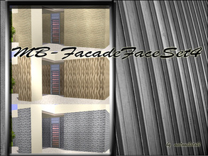 Sims 3 — MB-FacadeFaceSet4 by matomibotaki — 3 strucctural facade pattern with 2 recolorable areas by matomibotaki.
