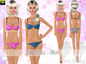 Sims 3 — She Will - Bra by sims2fanbg — .:She Will:. Bra in 3 recolors,Recolorable,Launcher Thumbnail. I hope u like it!