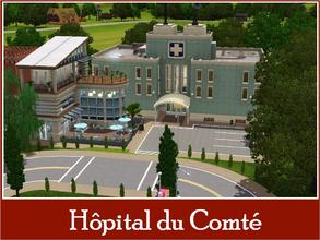 Sims 3 — New Riverview Hospital by Youlie25 — Here is a new hospital with restaurant. I replaced the old lot by a new lot