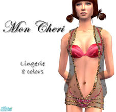 Sims 2 — Mon Cheri lingerie by Sophel21 — underwear and pj\'s for your sim girls with transparent shirt. REQ.: