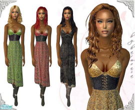Sims 2 — Leyla Set by Harmonia — 4 pretty dress