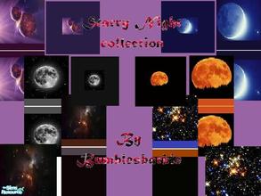 Sims 2 — Starry Night collection by bumblesbarbie — A collection of floors and walls with a night sky theme