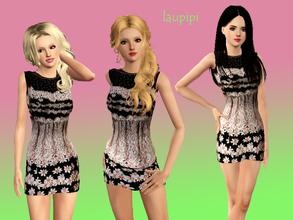 Sims 3 — LP Daisies by laupipi2 — Black garment with white daisies of different sizes