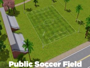 Sims 3 — Public Soccer Field by deontai — In use most weekdays, as the school next door has a soccer program going on for