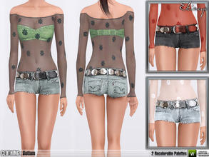 Sims 3 — Denim Cutoff Shorts - S71 by ekinege — 2 recolorable parts. Y.Adult - Adult.