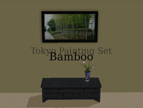 Sims 2 — Tokyo Paintings Set - Bamboo by Efui — This painting is a recolour of the basegame painting \"SimCity at