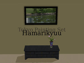 Sims 2 — Tokyo Paintings Set - Hamarikyuu by Efui — This painting is a recolour of the basegame painting \"SimCity