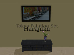 Sims 2 — Tokyo Paintings Set - Harajuku by Efui — This painting is a recolour of the basegame painting \"SimCity at