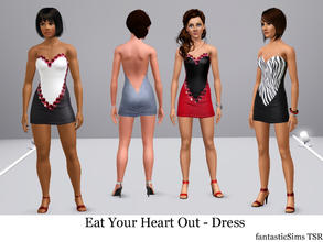 Sims 3 — Eat Your Heart Out - Dress by fantasticSims — Eat Your Heart Out - Dress for young adult/adult sims. Heart