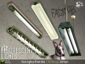 Sims 3 — Fluorescent Ceiling Lights by Cyclonesue — Another installment in the Factory series! Four fluorescent ceiling