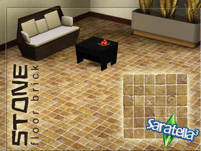 Sims 3 — Stone by saratella — Brick floor for rustic Sims