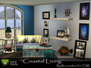 Sims 3 — Coastal Living by TheNumbersWoman — The breezes, the salt air, worn down furniture in the summer home. This is