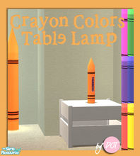 Sims 2 — Crayon Color Table Lamp by DOT — Crayon Colors. Matching Crayon Colors Floor Lamp. A MinniMinPin Request. Sims 2