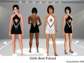 Sims 3 — Girl's Best Friend-Dress by fantasticSims — Sleek and stylish formal dress for YA/A sims. Diamond studded back