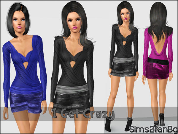 Sims 3 — I Get Crazy by sims2fanbg — .:I Get Crazy:. Dress in 3 recolors,Recolorable,Launcher Thumbnail. I hope u like