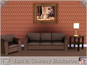 Sims 3 — Just A Cowboy Buckaroo by ziggy28 — A very nice painting of a little cowboy and his dog by the artist Jim Daly.