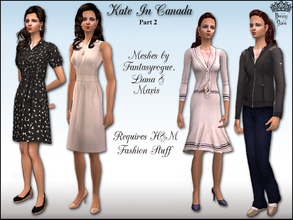 Sims 2 — Kate In Canada Part 2 by BunnyTSR — Four outfits inspired by outfits worn by Kate Middleton, Duchess of