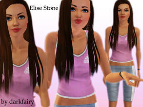 Sims 3 — Elise Stone by darkfairy2 — Elise is a young adult female sim,her lifetime wish is becoming a superstar athlete!