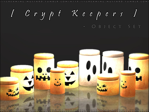 Sims 2 — [ Crypt Keepers ] - Object Set by Screaming_Mustard — This is a collection of 5 jar-lights for halloween. Each
