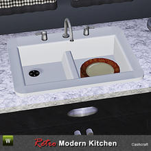Sims 3 — Retro Kitchen Sink by Cashcraft — An elegant, 2-bowl kitchen sink. Created for TSR.