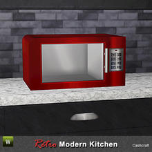 Sims 3 — Retro Kitchen Microwave by Cashcraft — Retro modern microwave and convection oven, 1100 watts. Created by TSR.