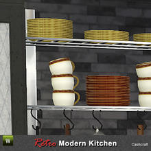 Sims 3 — Retro Kitchen Cups by Cashcraft — A stack of porcelain tea cups. Created for TSR.