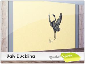 Sims 3 — Ugly Duckling wall by greenestnoodle — Wall with duckling graphic :) looks nice also with brick or wood pattern