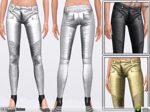 Sims 3 — Metallic Leather Skinny Pants - S72 by ekinege — Y.Adult - Adult.