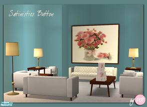 Sims 2 — Satinistics Button by DOT — Satinistics Button Sofa, Chair, Chair with pillow, LoveSeat with pillow, All to