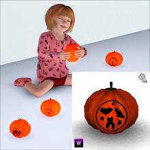 Sims 3 — Pumptern C by Flovv — The perfect decoration and toy for Halloween. A stretch pumpkinshaped glowing toy.