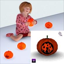 Sims 3 — Pumptern F by Flovv — The perfect decoration and toy for Halloween. A stretch pumpkinshaped glowing toy. 