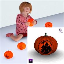 Sims 3 — Pumptern H by Flovv — The perfect decoration and toy for Halloween. A stretch pumpkinshaped glowing toy. 