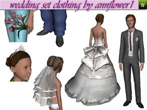Sims 3 — wedding clothing annflower1 by annflower1 — Wedding set, clothes