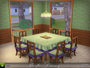 Sims 3 — Rustic Dining by katelys — Set of 5 new items.