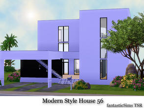 Sims 3 — Modern Style House 56 by fantasticSims — Large modern 3 story home features 3 bedrooms, 2 1/2 baths. First floor