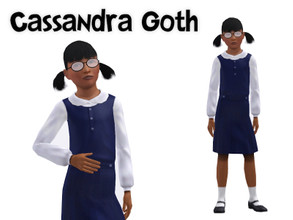 Sims 3 — Cassandra Goth by frisbud — Part of my Sims1 conversion series. Cassandra Goth, her father Mortimer, and her