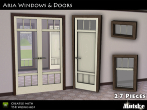 Sims 3 — Aria Windows and doors by Mutske — Next set for the Aria series..... What else could it be... Windows and doors