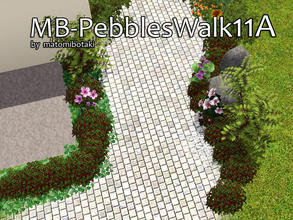 Sims 3 — MB-PebblesWalk11A by matomibotaki — MB-PebblesWalk11A, pebbles stones in light colors, by matomibotaki