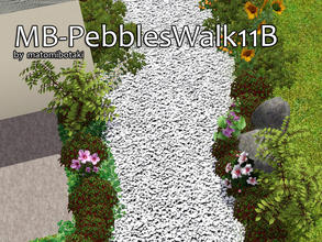 Sims 3 — MB-PebblesWalk11B by matomibotaki — MB-PebblesWalk11B, pebble stone to decorate your sims homes, by