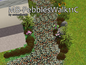 Sims 3 — MB-PebblesWalk11C by matomibotaki — MB-PebblesWalk11C, realistic small pebbles for your sims homes, by