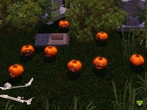 Sims 3 — Pumptern Lamp Set by Flovv — New recolorable pumpkin shaped lamps with cute patterns!