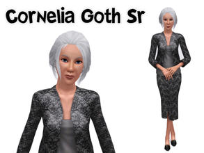 Sims 3 — Cornelia Goth Sr by frisbud — Part of my Sims1 conversion series. The Goth Sr family -- Cornelia, her husband