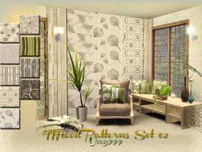 Sims 3 — Mixed Patterns Set 02 by ung999 — A set of nine patterns ideal for any rooms which includes two abstract, three