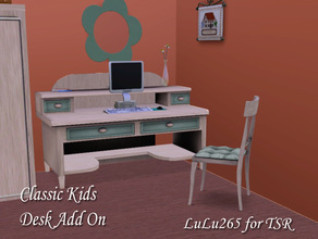 Sims 3 — Classic Kids Bedroom Desk add on by Lulu265 — This is an add on desk set for the Classic kids room