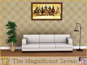 Sims 3 — The Magnificent Seven by ziggy28 — The Magnificent Seven by the artist Renato Casaro. Recolourable frame. TSRAA 